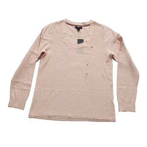 Tommy Hilfiger Womens Sweater Round Neck Pink Size M